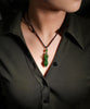 Jade Buddhist Vajra Pendant Necklace #1799