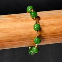 10mm Canadian Jade Starry Bracelet #2431-3