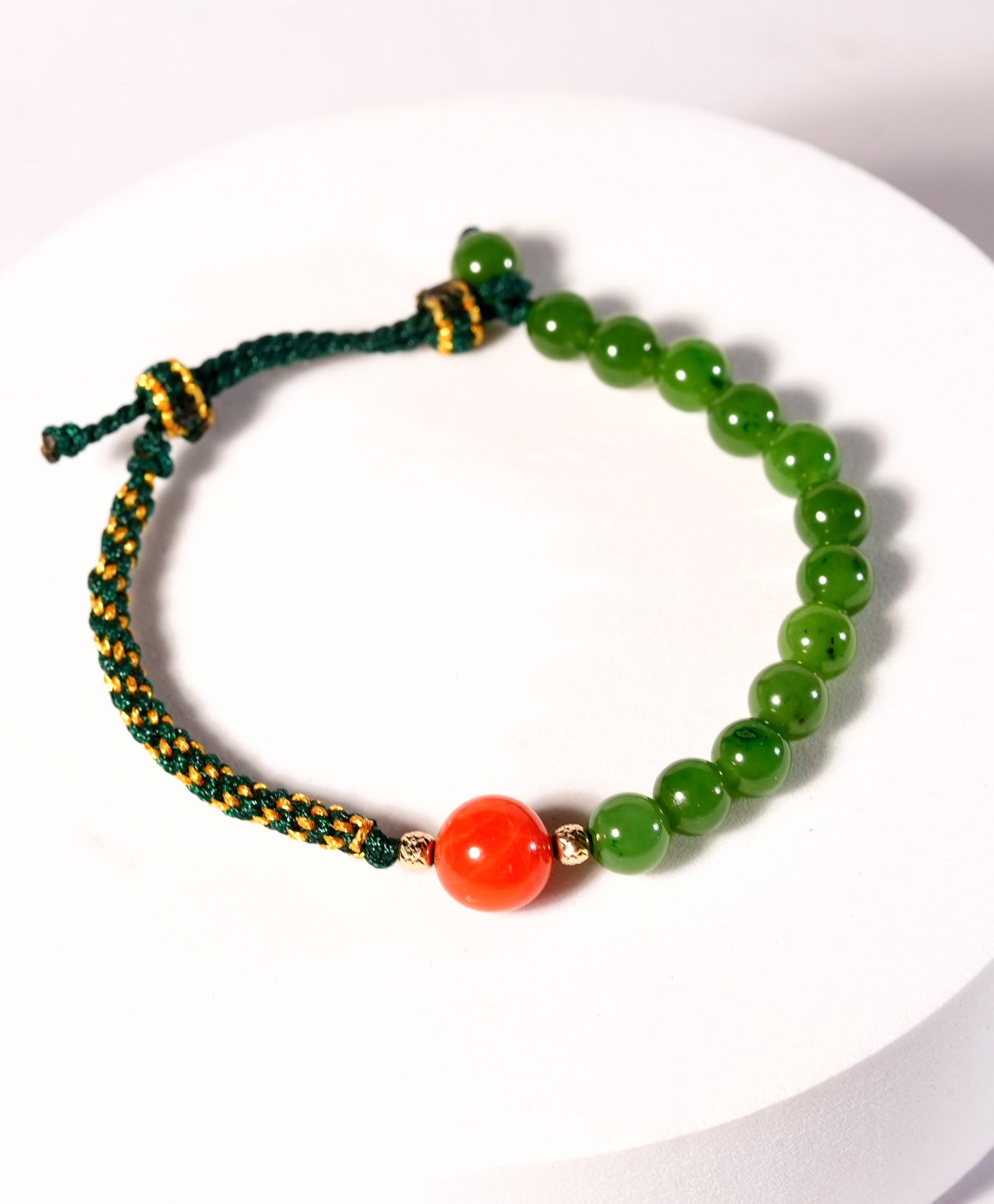 Red Carnelian Polar Jade Bracelet #1329