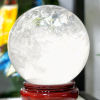 Natural White Crystal (Rock Crystal) Ball