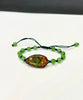 Canadian Ammolite Bracelet Siberian Jade Bracelet Natural Stone #1211
