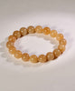 10mm Siberian Light Brown Jade Bracelet #2771