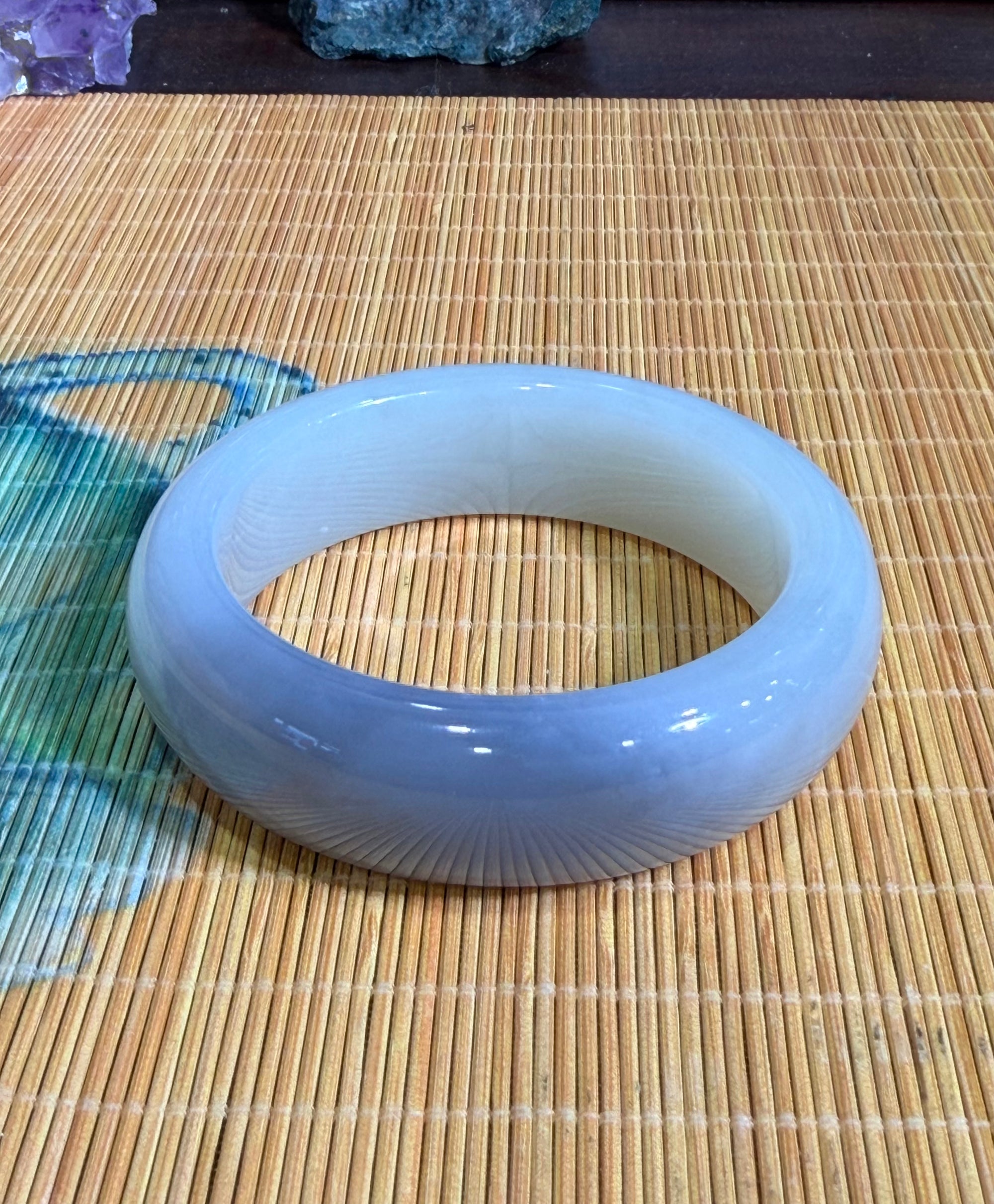 White Jade Bangle 56mm #860