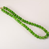 10mm Polar Jade Beaded Necklace #2963