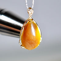 18k Sugar Jade Waterdrop Pendant #2061