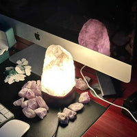 Natural Rose Quartz Light Lamp