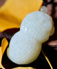 Eternal Bleassing White Jade Peanut Pendant #2652