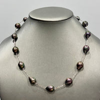 18K Tahitian Pearl Starry Beaded Necklace #2681