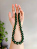 12mm Polar Jade Beaded Necklace #2457