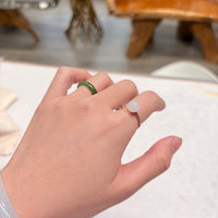 18K White Jade Open Ring #1908