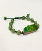 Canadian Ammolite Bracelet Canadian Polar Jade Bracelet Rainbow Colour Natural Stone #1204