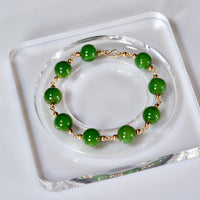 10mm Canadian Jade Starry Bracelet #2431-3