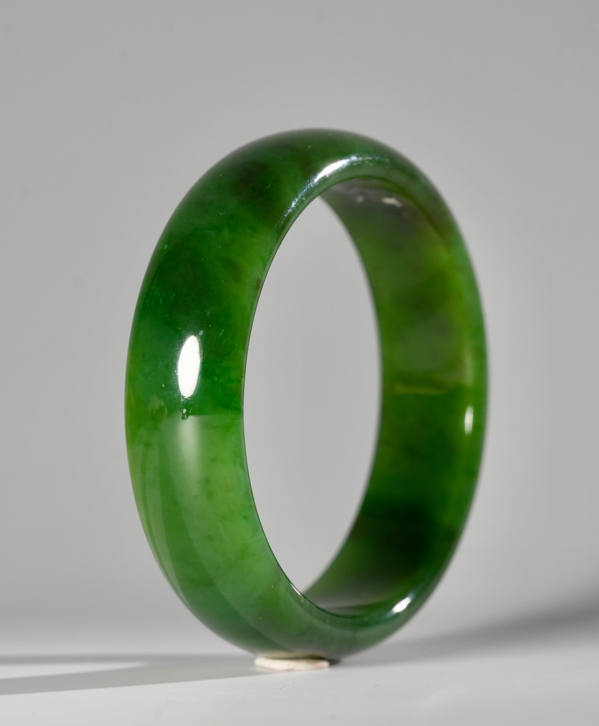 Canadian Polar Jade Bangle Natural Jade Bracelet A+ Grade 60mm #2321