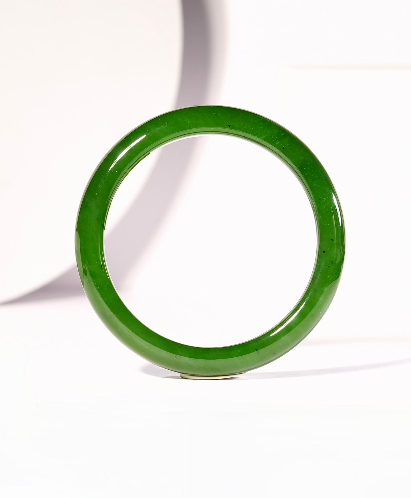 Canadian Polar Jade Bangle Natural Jade Bracelet AAA+ Grade 58.5mm #1360