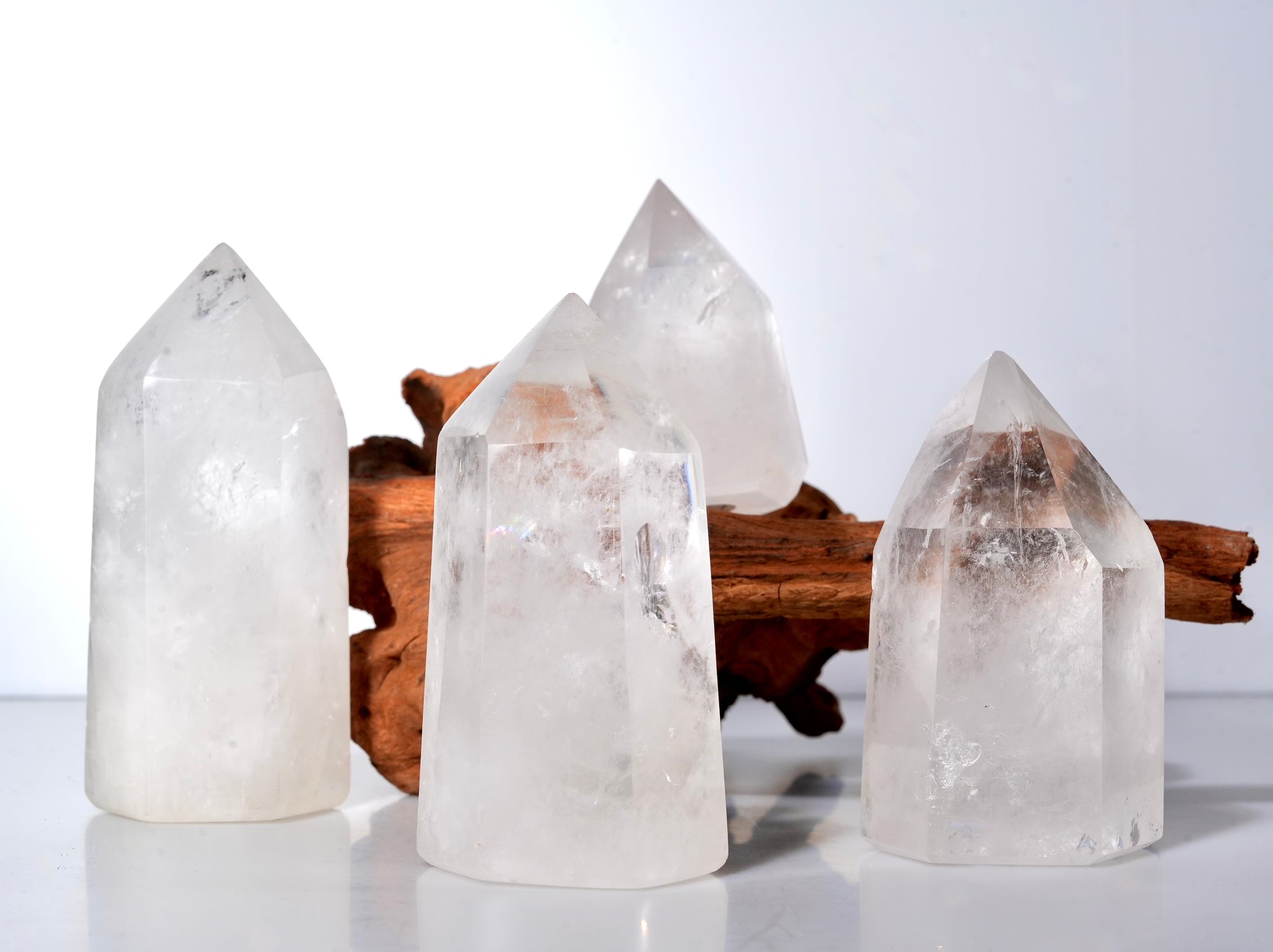 Madagascar White Crystal Point Tower