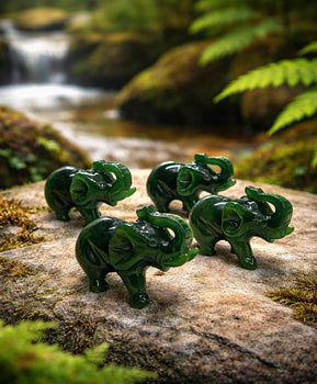 Canadian Jade Elephant Home Decor Fortune Natural Jade #1527