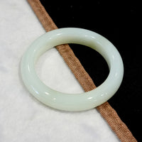 Mutton Fat White Jade Bangle 56.5mm #875