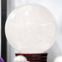 Natural White Crystal (Rock Crystal) Ball