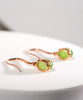 18K Siberian Jade Earrings #3109