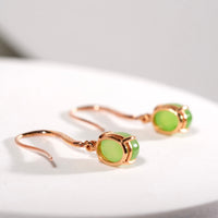 18K Siberian Jade Earrings #3109