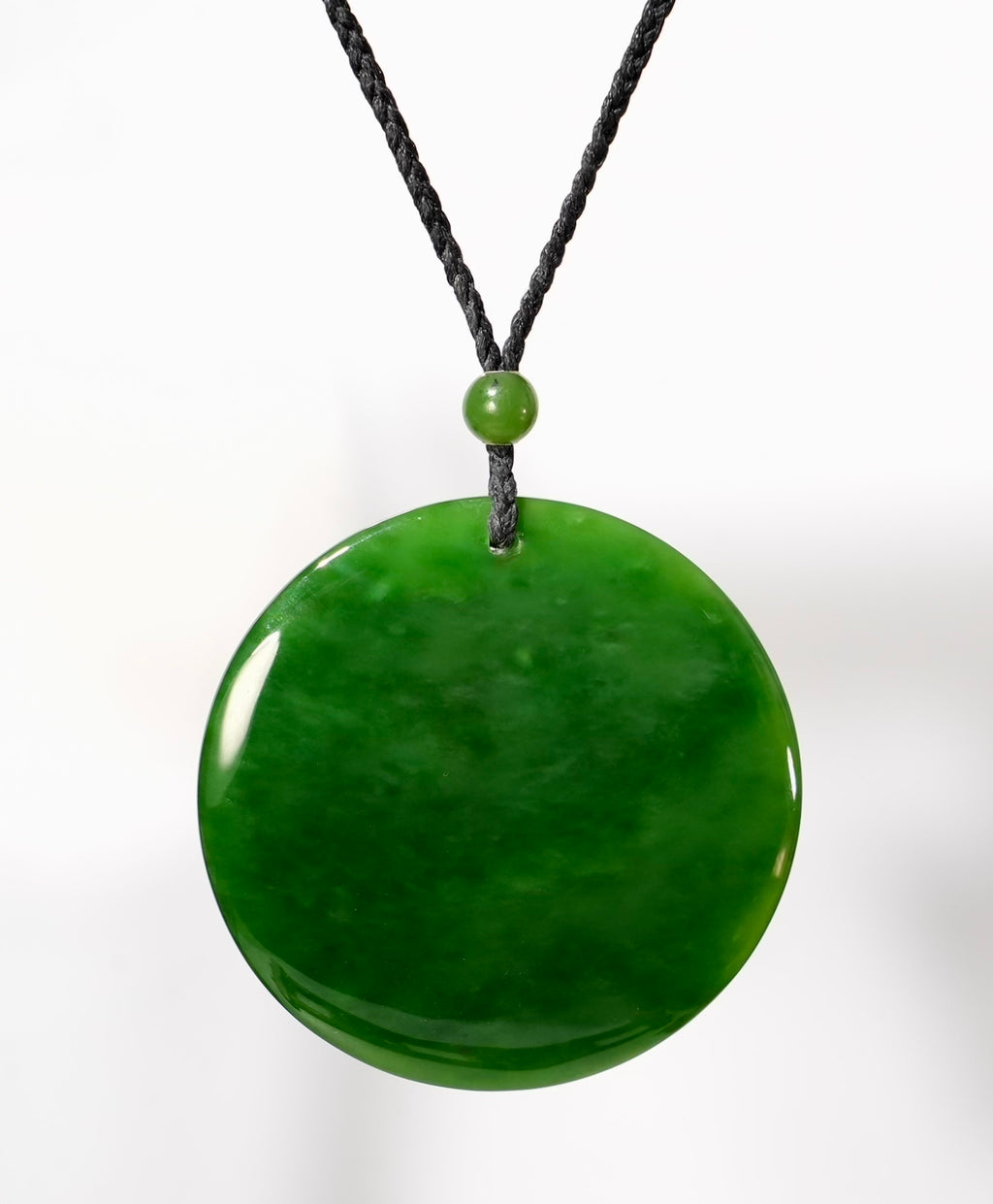 Siberian Jade Safe and Sound/Peace Round Pendant #3075