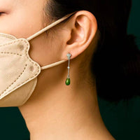 Water-drop Jade Earrings #1073