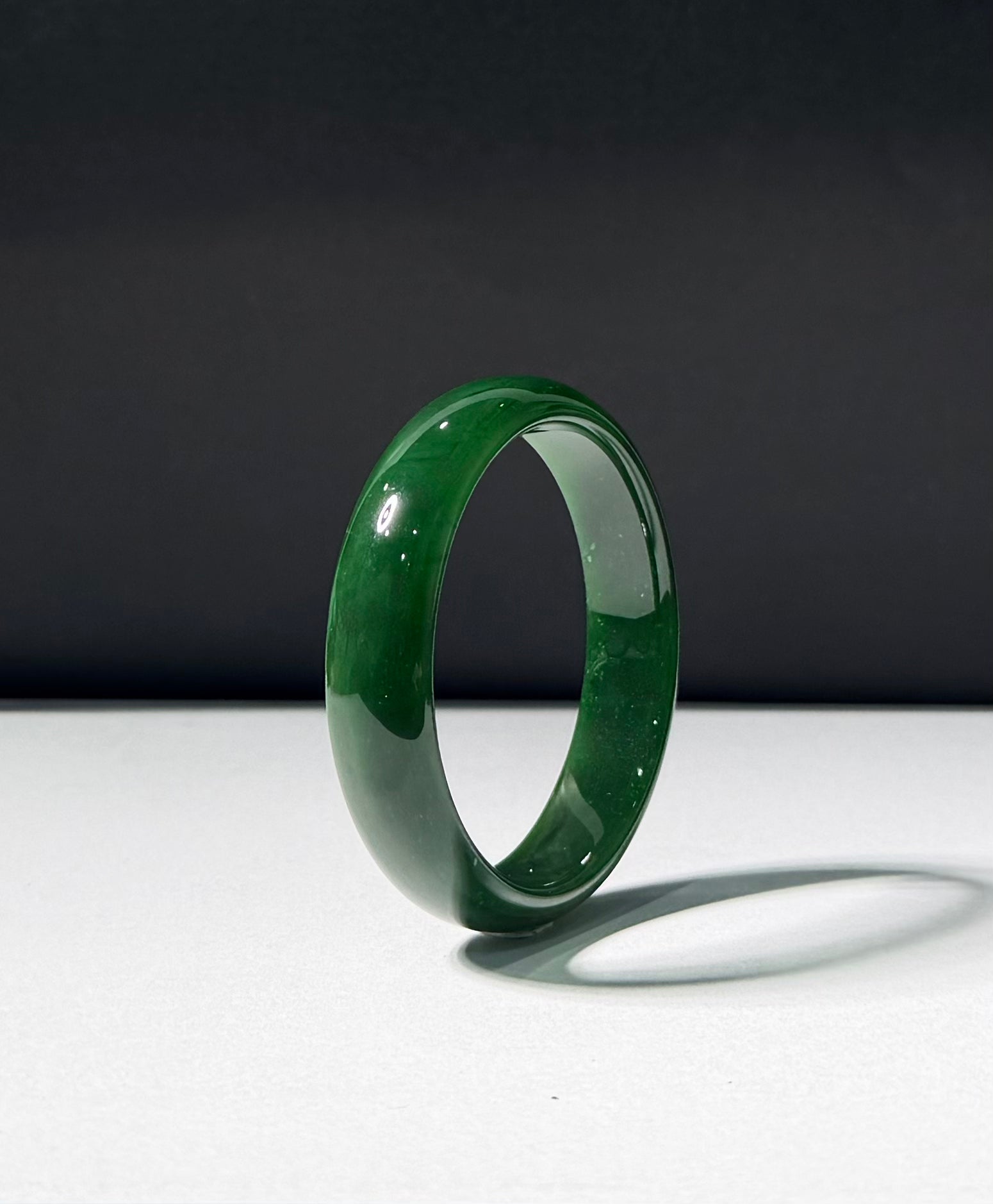 Canadian Polar Jade Bangle Natural Jade Bracelet AA Grade 61mm #1472