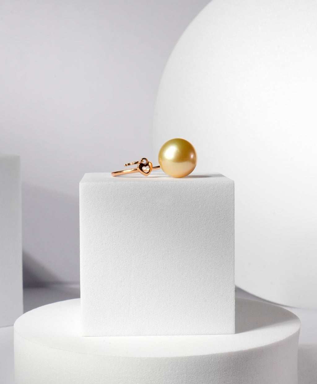 13.5~14mm South Sea Gold Pearl Ring #2051