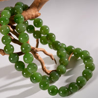 10mm Siberian Jade Beaded Necklace #2531