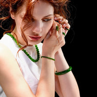 10mm Polar Jade Beaded Necklace #2963