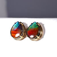 18K Ammolite Earrings #1765