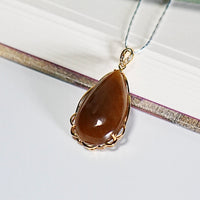 18k Sugar Jade Waterdrop Pendant #2061