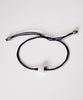6mm Eternal Fortune White Jade Black Cord Bracelet #3082