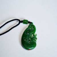 Dragon Phoenix Polar Jade Pendant #1407