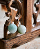 14mm Jadeite Ball Earrings #2523