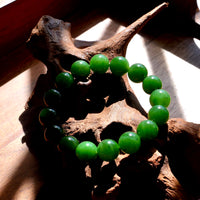 12mm Canadian Jade Beaded Bracelet #3073
