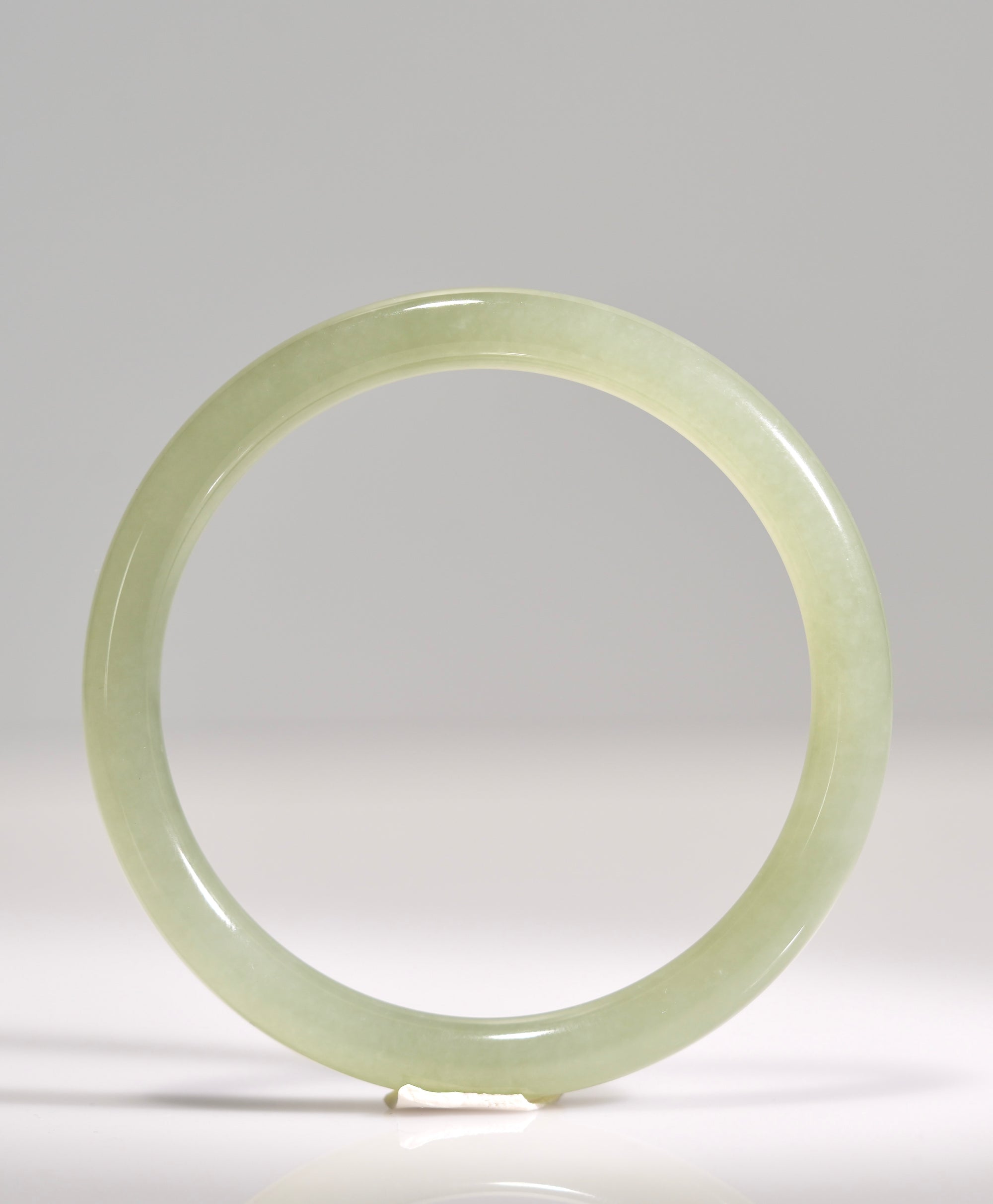 Hetian Jade Round Bangle Natural Jade Bracelet 52mm | #2850