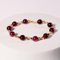 14K 7mm Tourmaline Starry Bracelet #1272