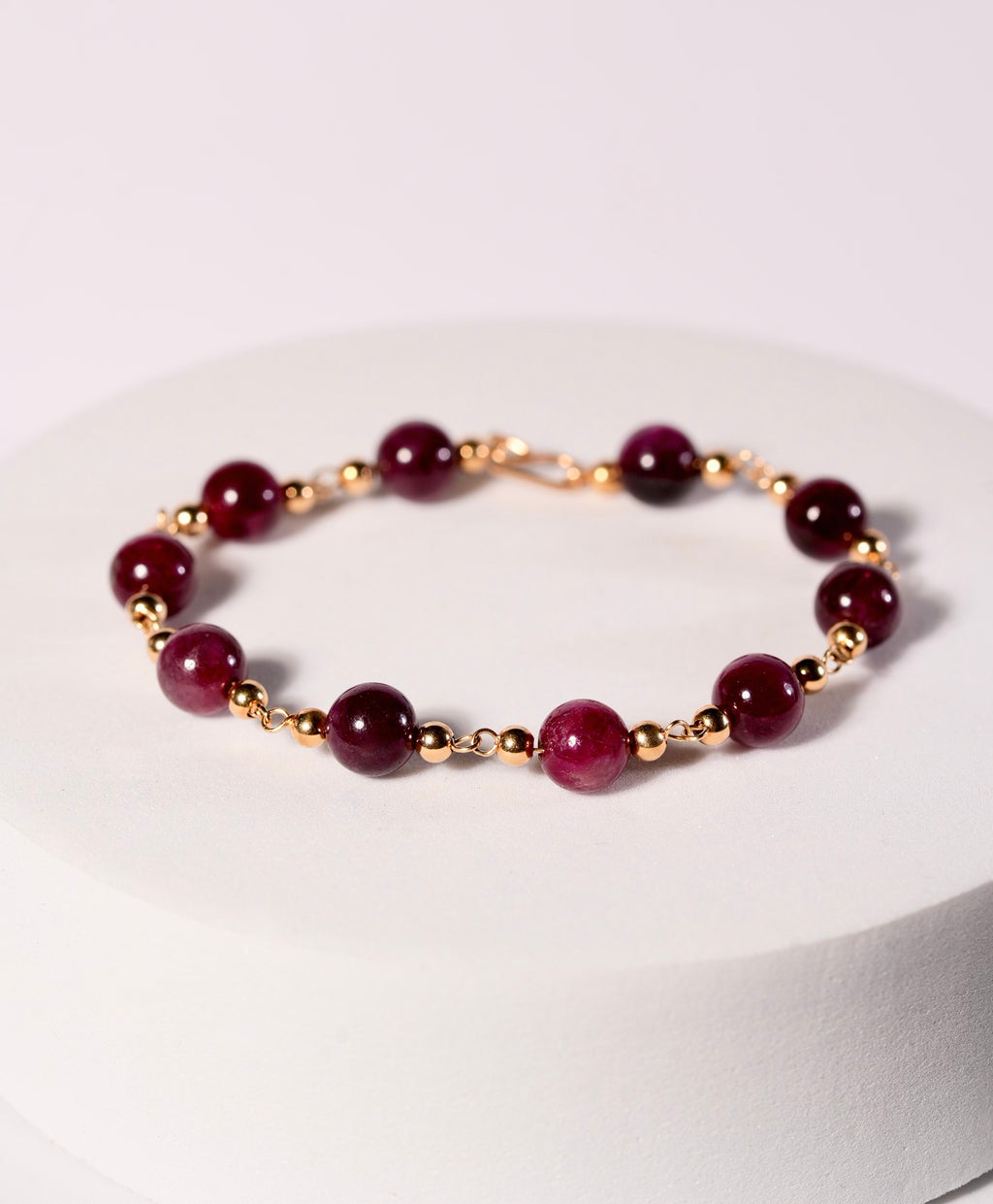 14K 7mm Tourmaline Starry Bracelet #1272