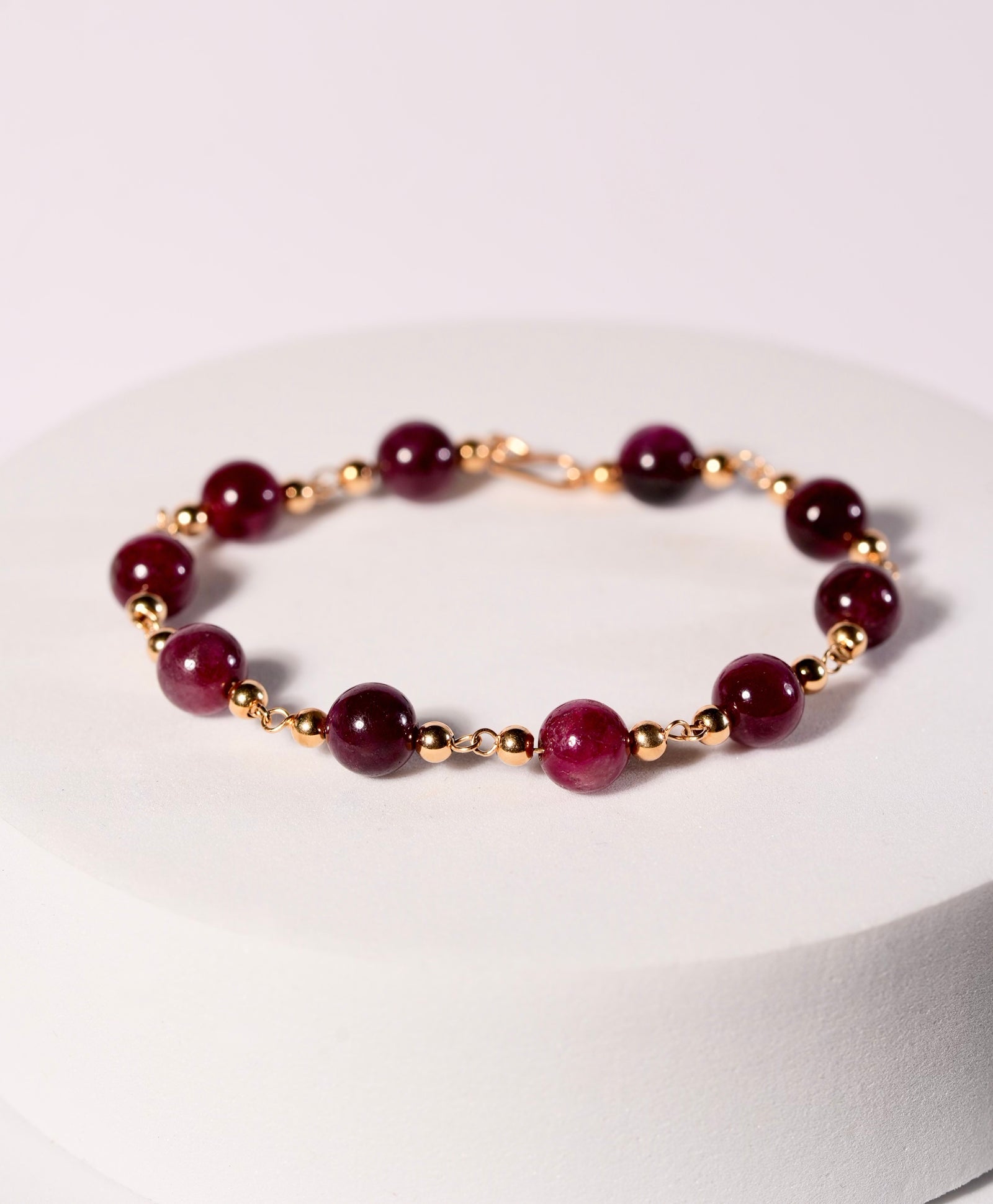 14K 7mm Tourmaline Starry Bracelet #1272