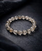 Black Rutilated Quartz Crystal Black Tourmaline Black Hair Bracelet Natural Crystal #1601