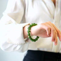 12-12.5mm Polar Jade Beaded Bracelet #3077