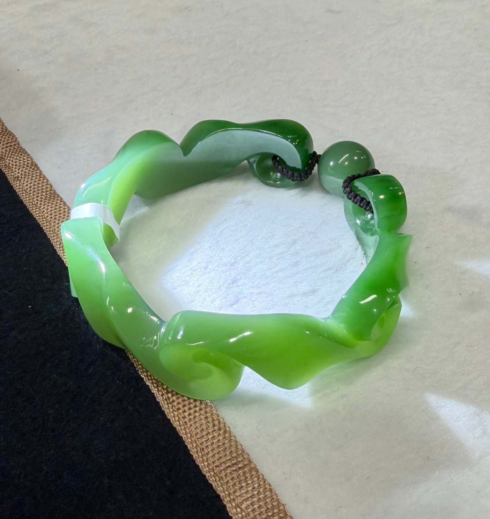 Unique Siberian Jade Bangle 60mm #2482