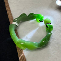 Unique Siberian Jade Bangle 60mm #2482