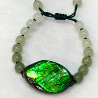Ammolite Hetian Jade Bracelet