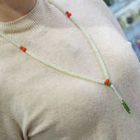 108 White Jade 2-in-1 Necklace and Bracelet