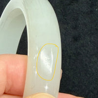 Mutton Fat White Jade Bangle 57mm #861