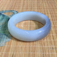 White Jade Bangle 56mm #860
