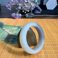 White Jade Bangle 56mm #860
