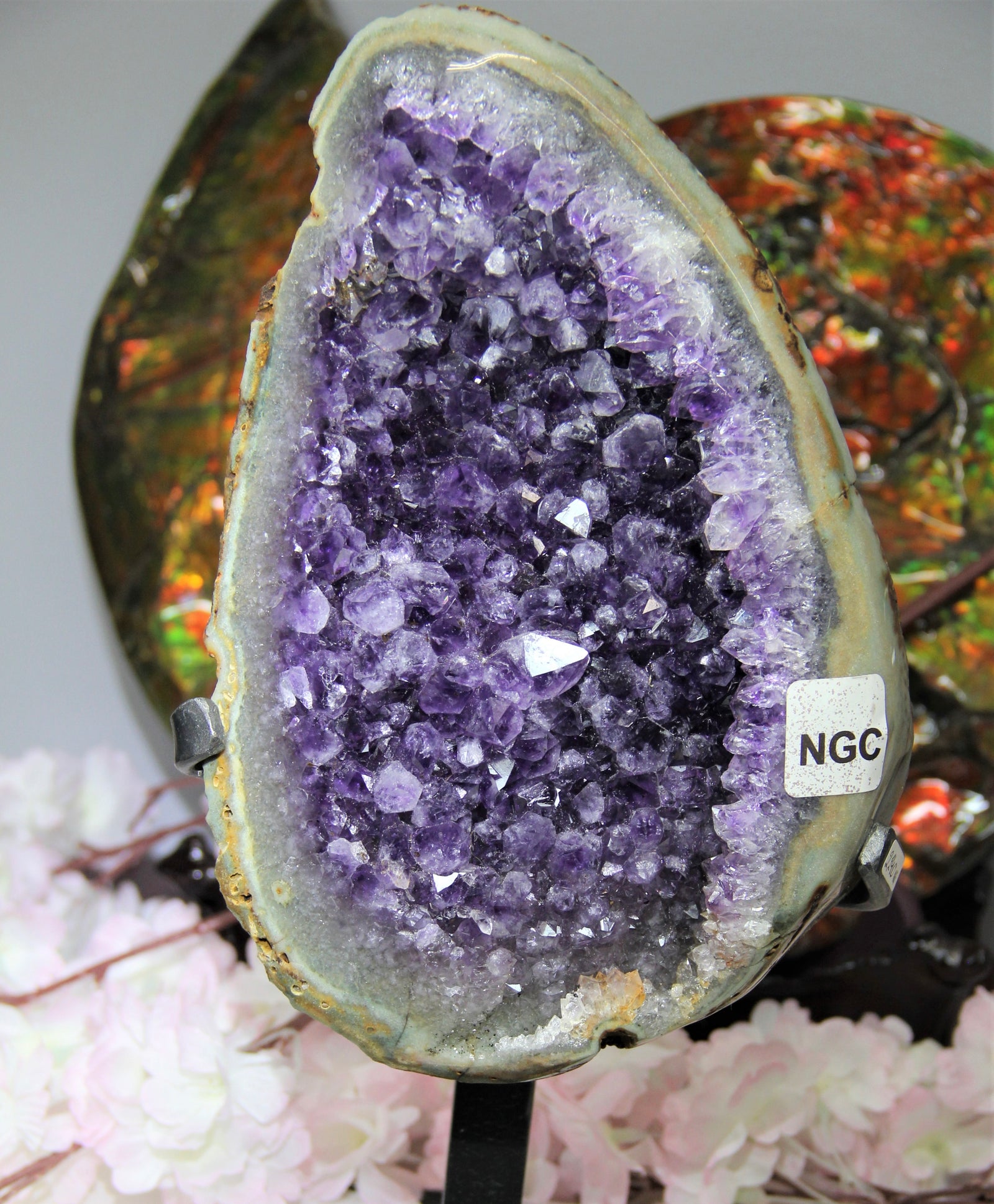 Amethyst On Methal Display (2.24kg) #1581